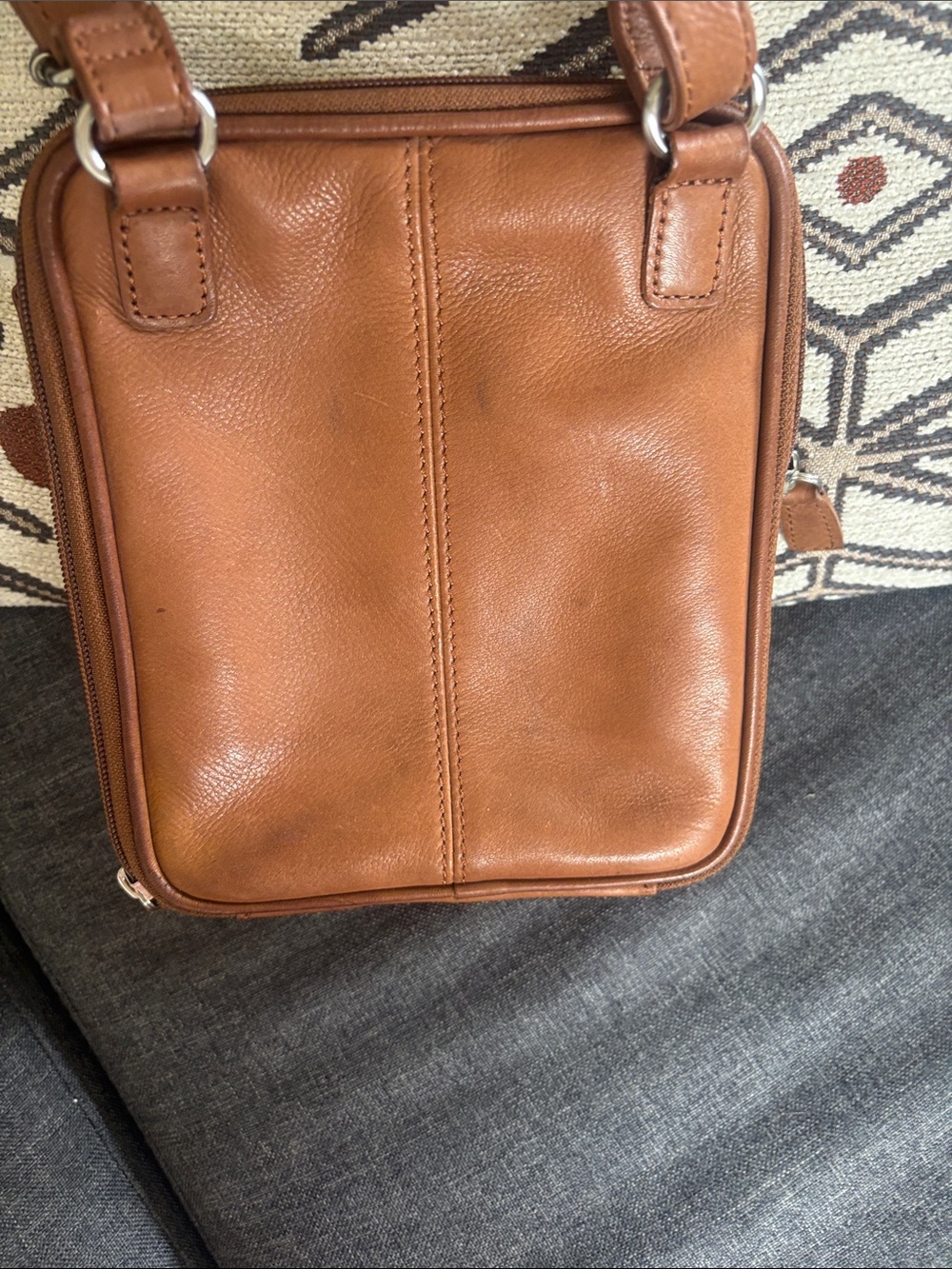 Fossil Brown Leather Crossbody Organizer Bag - Picture 4 of 4